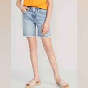 Old Navy #557180 High-Waisted Cut-Off Jean Bermuda Shorts for Girls NWT